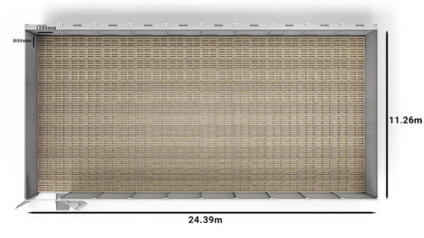 ArcticSuperStore 40ft Pallets Euro Top Dimensions