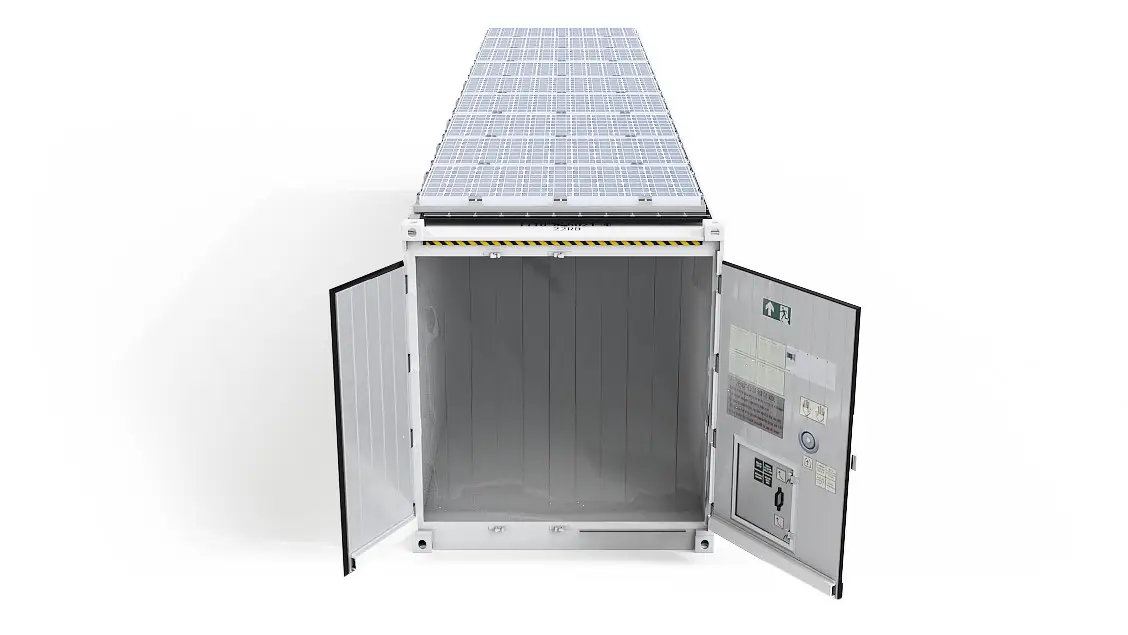 40ft ArcticStore Horizon with Solar Panels Open Doors Front View