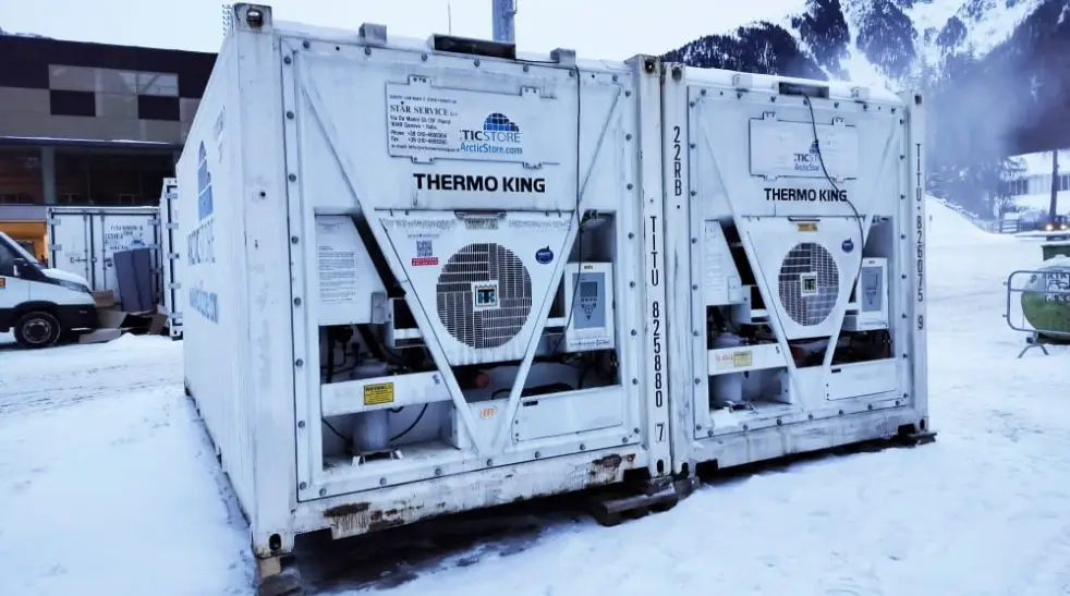 Arcticstore container at the Winter Olympics 2026