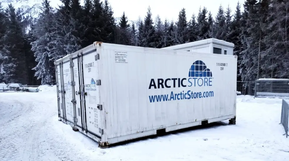 Arcticstore container at the Winter Olympics 2026
