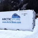 Arcticstore container at the Winter Olympics 2026