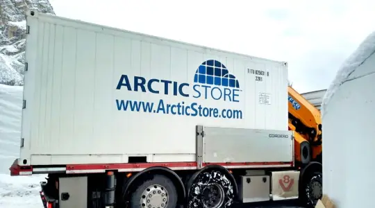 Arcticstore container at the Winter Olympics 2026