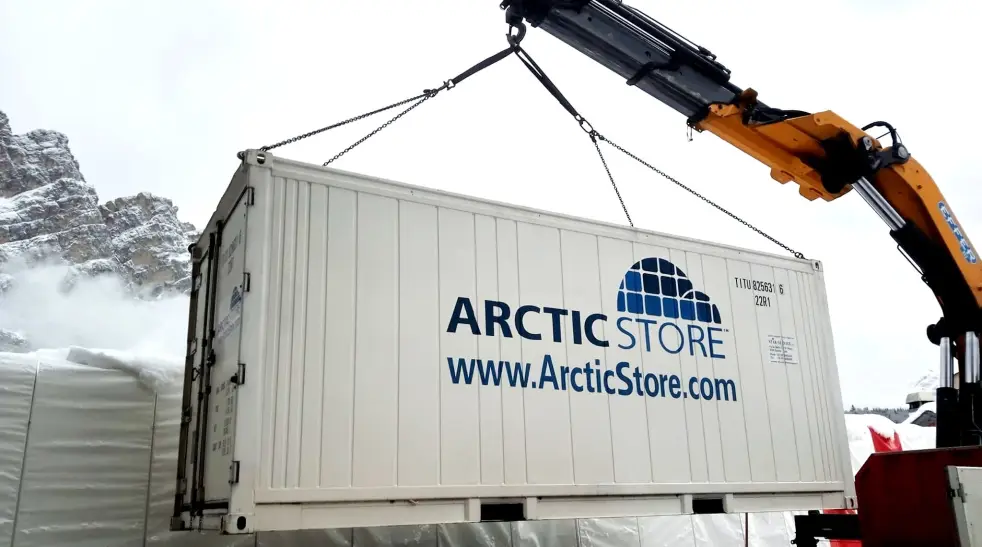 Arcticstore container at the Winter Olympics 2026
